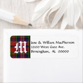 MacPherson Tartan Karierte Monogram Address Labels (Insitu)