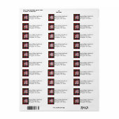 MacPherson Tartan Karierte Monogram Address Labels (Vorne)