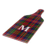 MacPherson Tartan Kariertes Mit Monogramm Kissen Schneidebrett (Ecke)