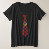 Macpherson Tartan Necktie T-Shirt w/Badge Plus (Design vorne)