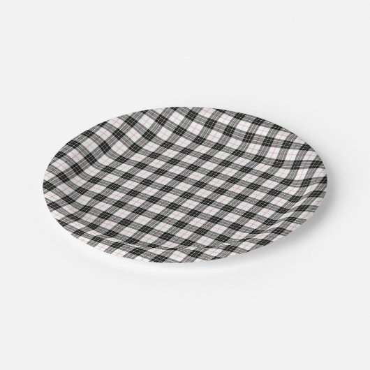 MacPherson Tartan Pappteller (Schrägansicht)