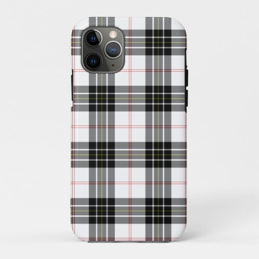 MacPherson Tartan Schwarz-weiß kariert Case-Mate iPhone Hülle (Rückseite)