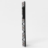 MacPherson Tartan Schwarz-weiß kariert Case-Mate iPhone Hülle (Hinten/Links)
