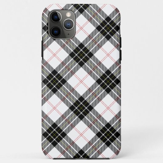 MacPherson Tartan Schwarz-weiß kariert Case-Mate iPhone Hülle (Rückseite)