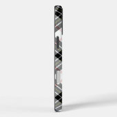 MacPherson Tartan Schwarz-weiß kariert Case-Mate iPhone Hülle (Rückseite / Rechts)