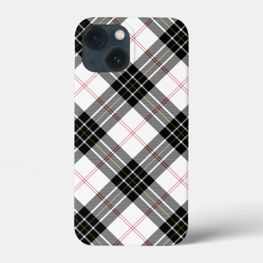 MacPherson Tartan Schwarz-weiß kariert Case-Mate iPhone Hülle (Rückseite)