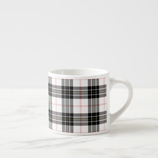MacPherson Tartan Schwarz-weiß kariert Espressotasse (Rechts)