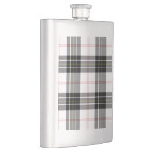 MacPherson Tartan Schwarz-weiß kariert Flachmann (Rechts)