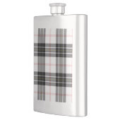 MacPherson Tartan Schwarz-weiß kariert Flachmann (Links)