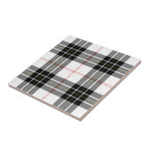 MacPherson Tartan Schwarz-weiß kariert Fliese (Seite)