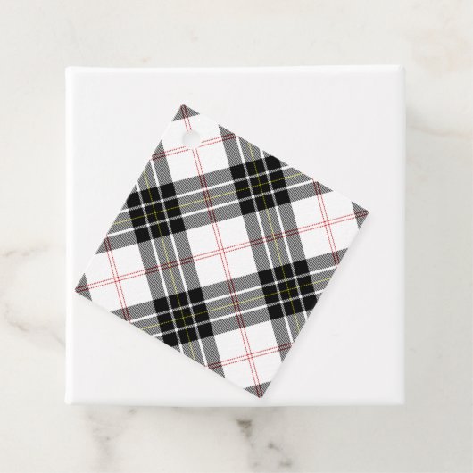 MacPherson Tartan Schwarz-weiß kariert Geschenkanhänger (Beispiel)