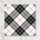 MacPherson Tartan Schwarz-weiß kariert Geschenkanhänger (Vorderseite)