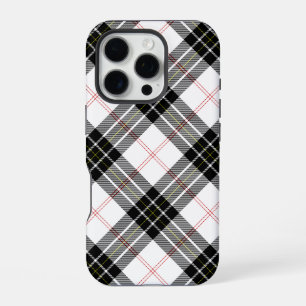 MacPherson-Tartan Schwarz-Weiß-Kariert iPhone 16 Pro Hülle