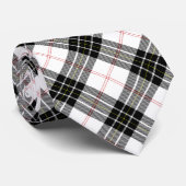 MacPherson Tartan Schwarz-weiß kariert Krawatte (Gerollt)