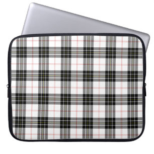 MacPherson Tartan Schwarz-weiß kariert Laptopschutzhülle