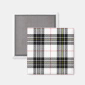 MacPherson Tartan Schwarz-weiß kariert Magnet (Vorderseite/Rückseite)