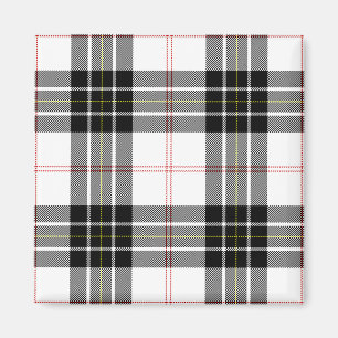 MacPherson Tartan Schwarz-weiß kariert Magnet
