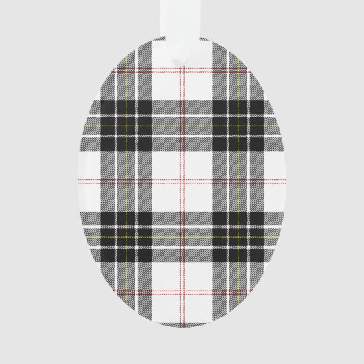 MacPherson Tartan Schwarz-weiß kariert Ornament (Vorderseite)
