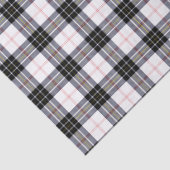 MacPherson Tartan Schwarz-weiß kariert Seidenpapier (Detail)