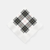 MacPherson Tartan Schwarz-weiß kariert Serviette (Ecke)