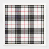 MacPherson Tartan Schwarz-weiß kariert Serviette (Vorderseite)