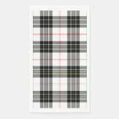 MacPherson Tartan Schwarz-weiß kariert Serviette (Vorderseite)