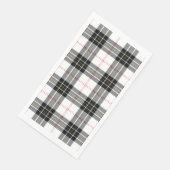 MacPherson Tartan Schwarz-weiß kariert Serviette (Ecke)