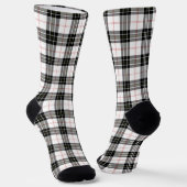 MacPherson Tartan Schwarz-weiß kariert Socken (Gewinkelt)