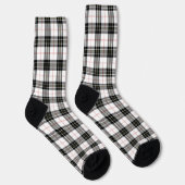 MacPherson Tartan Schwarz-weiß kariert Socken (Rechts)