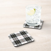 MacPherson Tartan Schwarz-weiß kariert Untersetzer (Rechte Seite)