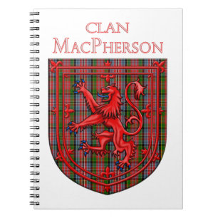 MacPherson Tartan Scottish Kariert Lion Rampant Notizblock
