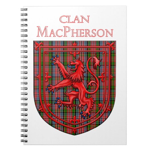 MacPherson Tartan Scottish Kariert Lion Rampant Notizblock (Vorderseite)
