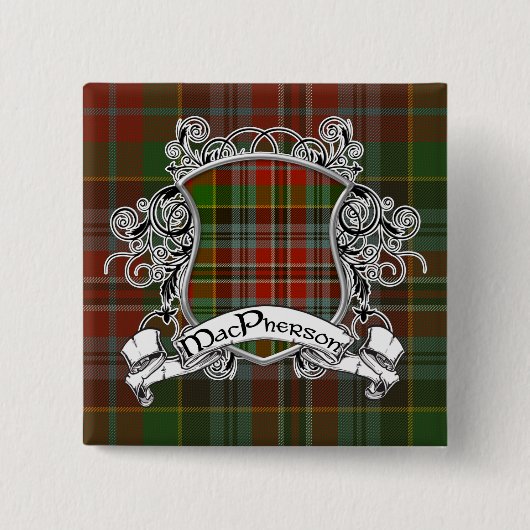 MacPherson Tartan Shield Button (Vorderseite)