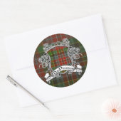 MacPherson Tartan Shield Runder Aufkleber (Umschlag)