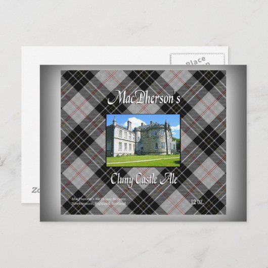 MacPhersons Cluny Castle Ale Postkarte (Vorne/Hinten)