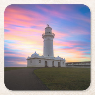 Macquarie Leuchtturm Sydney, Australien Rechteckiger Pappuntersetzer