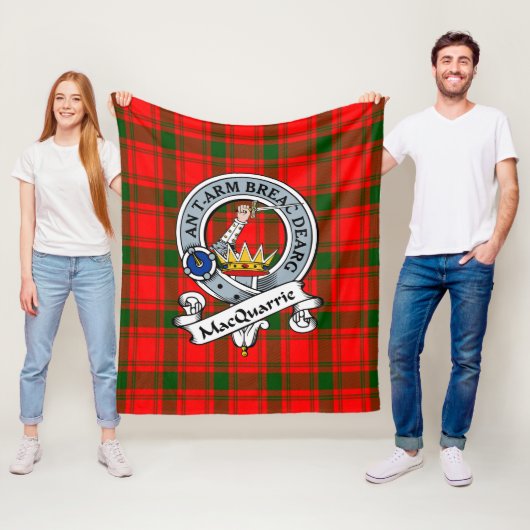 MacQuarrie Modernes Clan Abzeichen Tartan Kariert Fleecedecke (Beispiel)