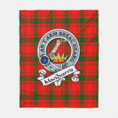 MacQuarrie Modernes Clan Abzeichen Tartan Kariert Fleecedecke (Vorderseite)