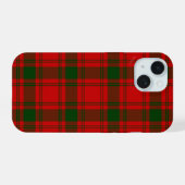 MacQuarrie Tartan rot kariert iPhone 15 Hülle (Rückseite (Horizontal))