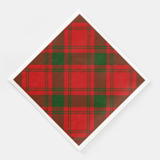 MacQuarrie Tartan rot kariert Serviette (Ecke)