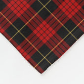 MacQueen Clan Red and Black Tartan Fleecedecke (Ecke)