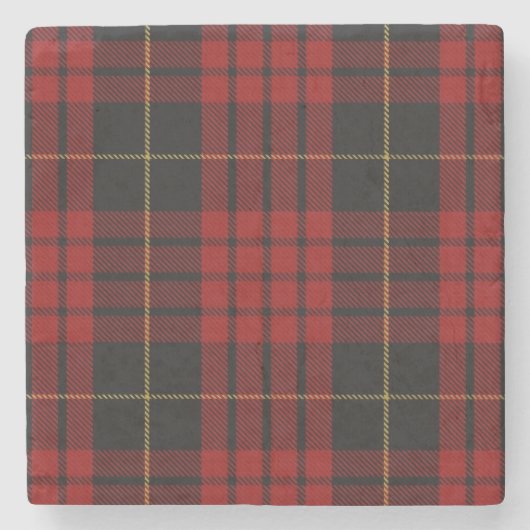 MacQueen Clan Tartan Kariert Stone Untersetzer (Vorderseite)