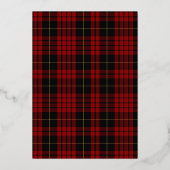 MacQueen Clan Tartan Kariert Wedding Folieneinladung (Rückseite)