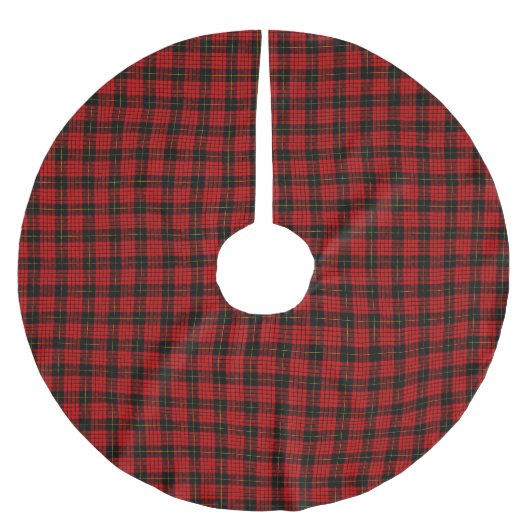MacQueen Clan Tartan Polyester Weihnachtsbaumdecke (Vorderseite)