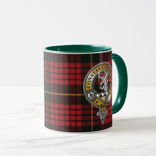 MacQueen Tartan & Abzeichen Tasse (VorderseiteRechts)
