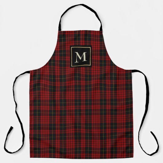 MacQueen Tartan Kariert Mit Monogramm Schürze (Vorderseite)