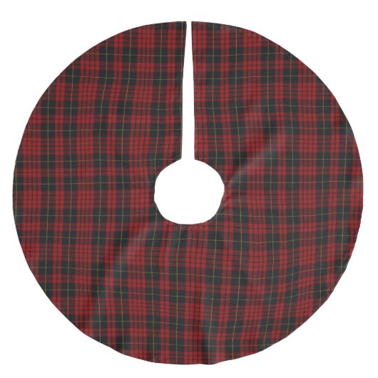 MacQueen Tartan Kariert Tree Skirt Polyester Weihnachtsbaumdecke (Vorderseite)