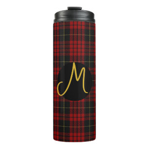 MacQueen Tartan Mit Monogramm Thermosbecher