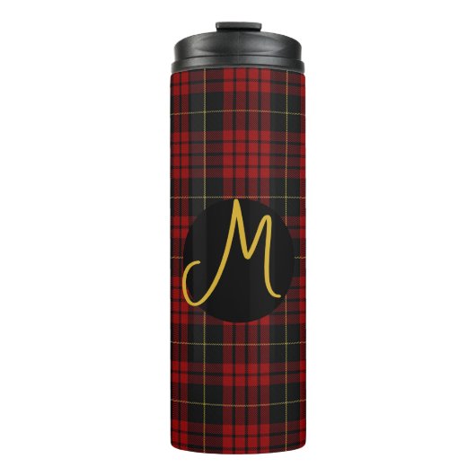 MacQueen Tartan Mit Monogramm Thermosbecher (Vorderseite)
