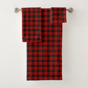 MacQueen Tartan Red and Black Kariert Badhandtuch Set